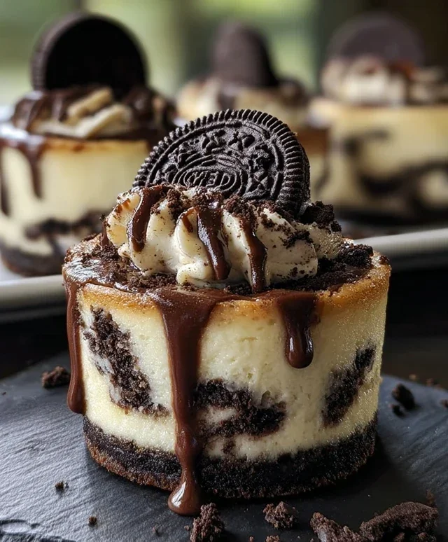 Oreo Overload Stuffed Mini Cheesecake