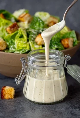 Homemade Creamy Caesar Salad Dressing