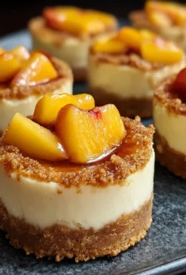 Peach Cobbler Mini Cheesecakes
