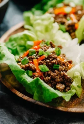 Asian Style Ground Beef Lettuce Wraps