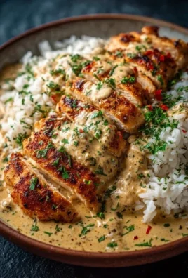 Garlic Butter Steak With Parmesan Cream Sauce