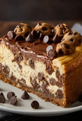 Chocolate Chip Cookie Bottomed Cheesecake