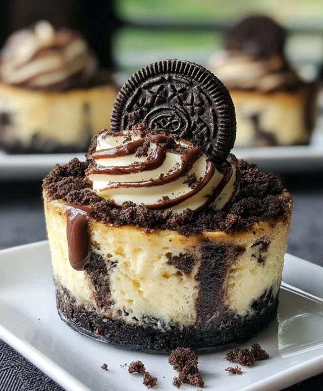 Oreo Overload Stuffed Mini Cheesecake