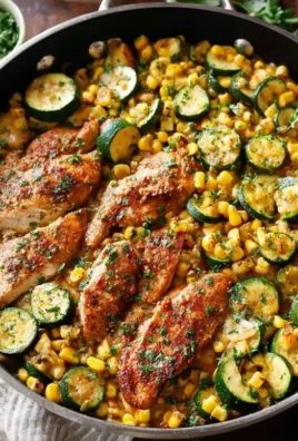 Garlic Butter Chicken with Zucchini and Corn - One-Pan, 30-Minute Meal