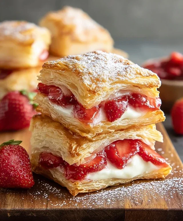 Strawberry Flaky Puffs