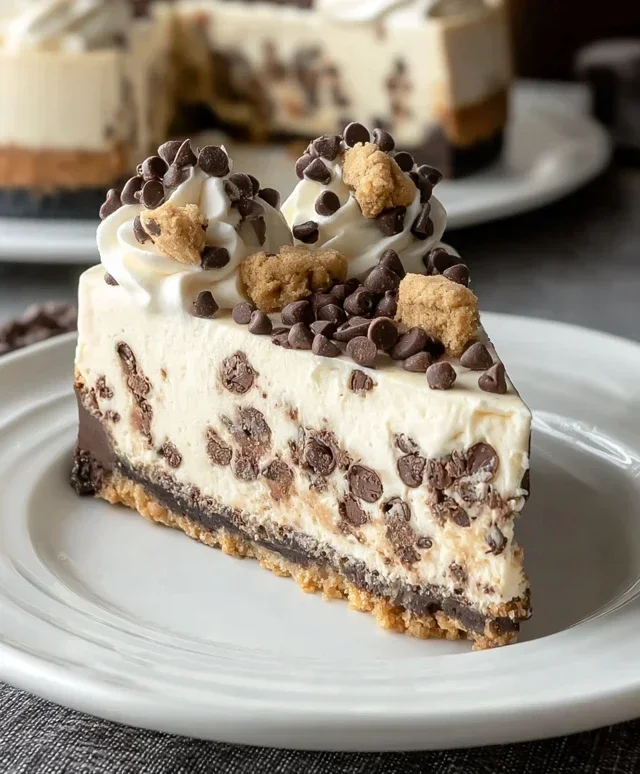 No Bake Cookie Dough Cheesecake