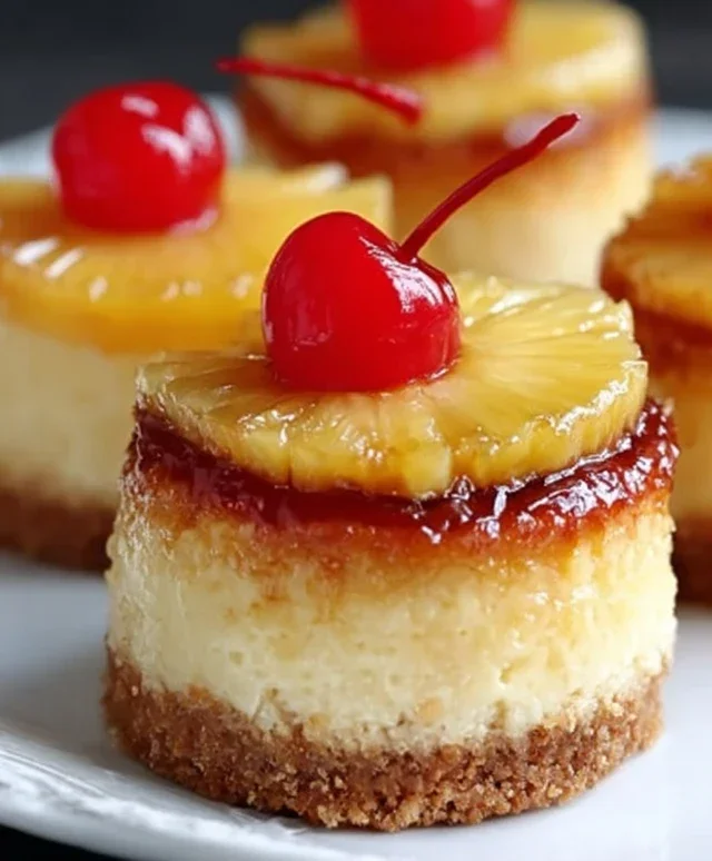 Mini Pineapple Upside-Down Cheesecakes