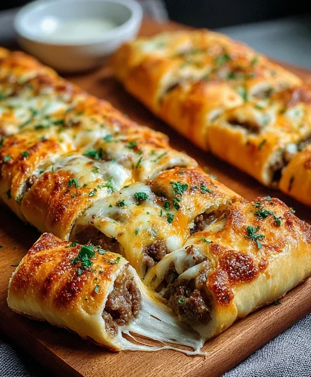 Philly Cheesesteak Stuffed Cheesy Breadsticks