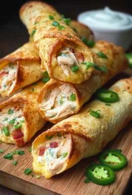Jalapeno Popper Chicken Taquitos