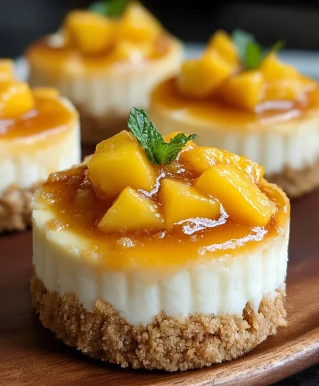 Peach Cobbler Mini Cheesecakes