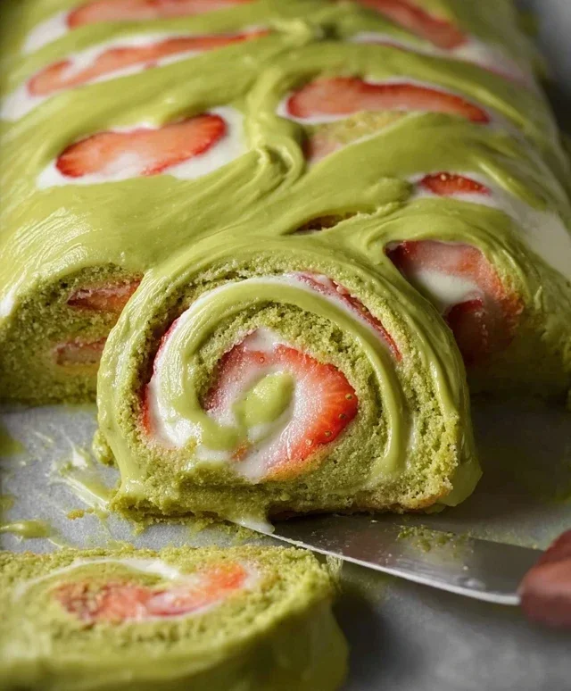 Strawberry Matcha Latte Rolls