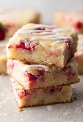 Strawberry Lemon Blondies