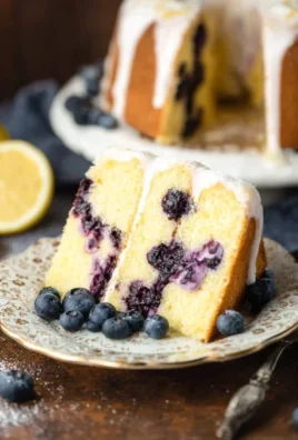 Blueberry Cake with Lemon Cream Cheese Frosting