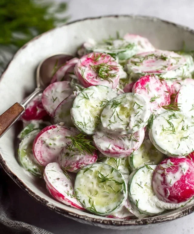 Creamy Cucumber Radish Salad