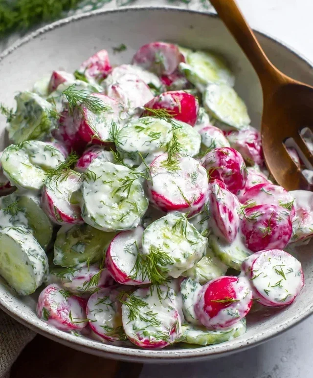 Creamy Cucumber Radish Salad
