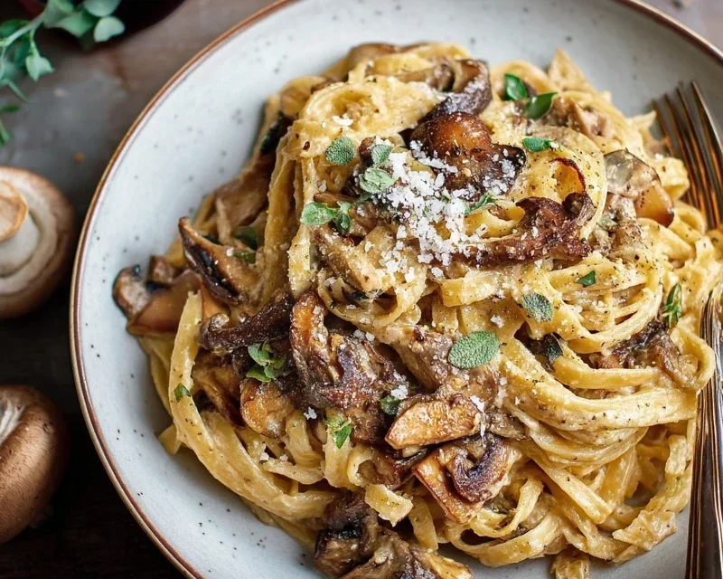 Caramelized Leek and Mushroom Gruyere Pasta