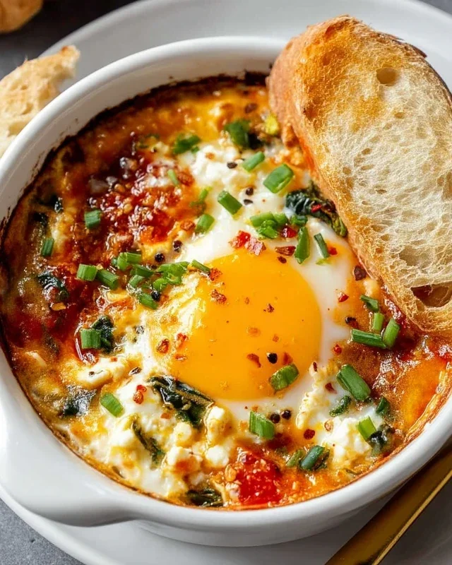 Baked Feta Eggs