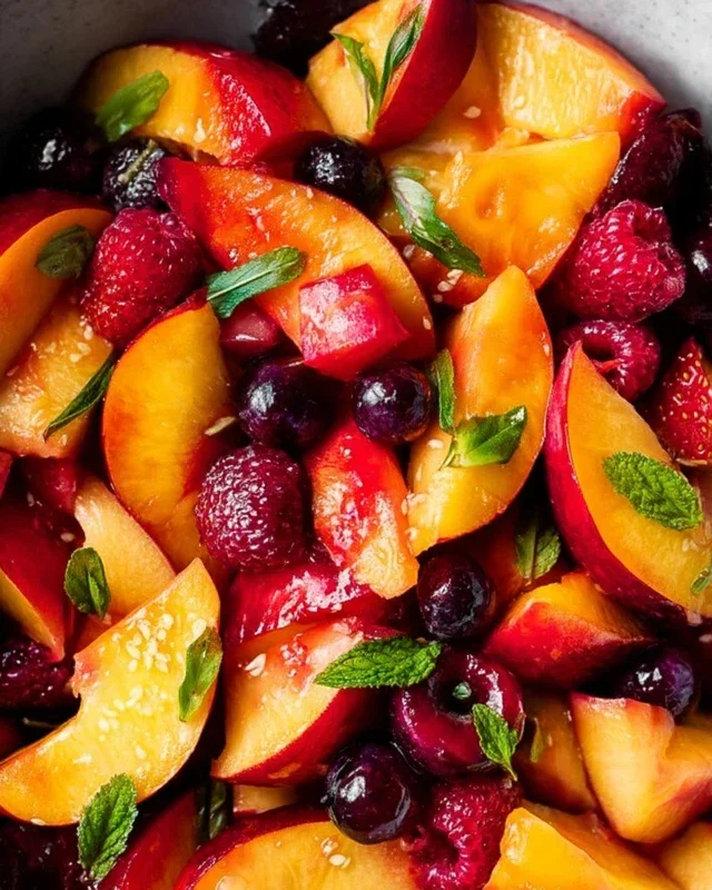 Summer Peach Fruit Salad