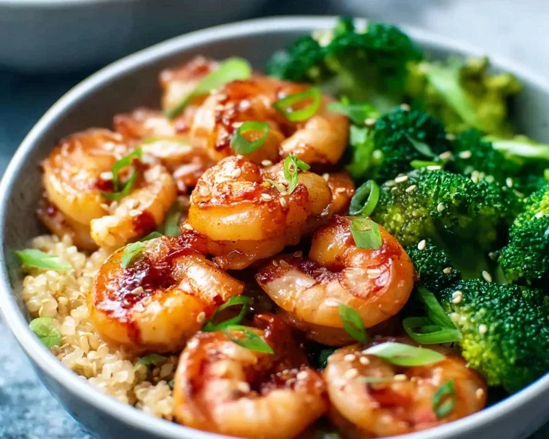 Honey Garlic Shrimp Bowls
