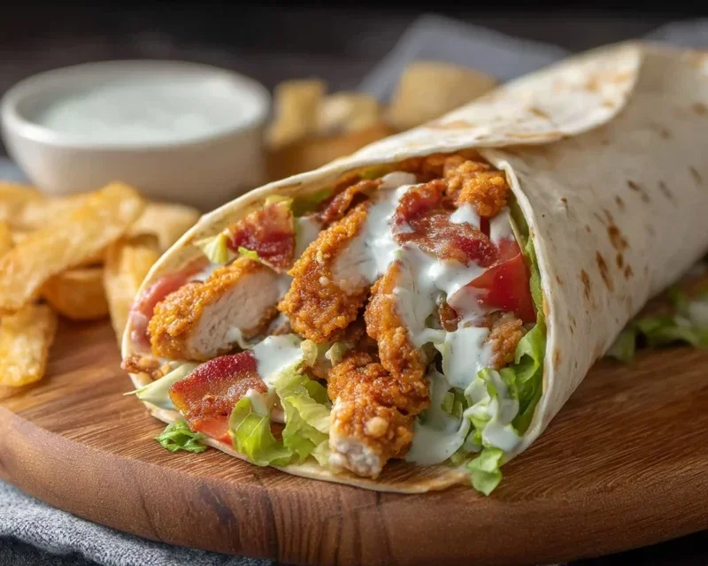 Crispy Chicken Beef Beef Bacon Ranch Wrap