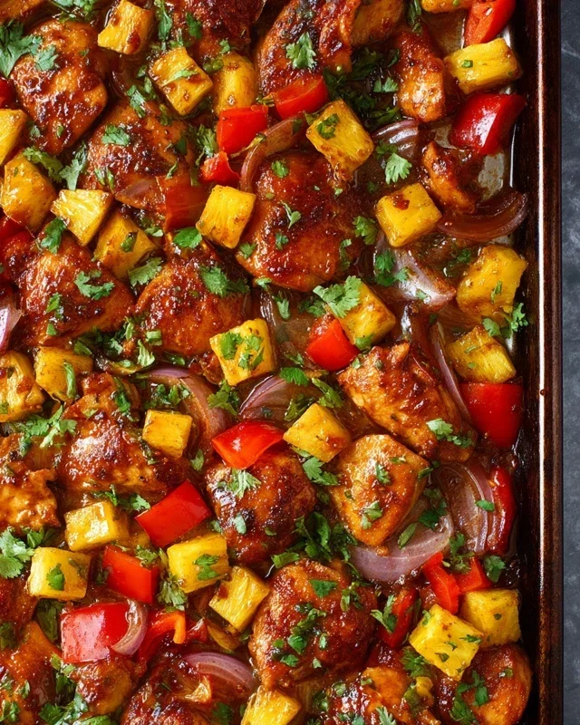 Hawaiian Chicken Sheet Pan