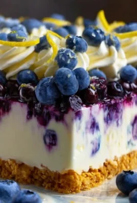 No-Bake Lemon dazzling Blueberry cream Cake
