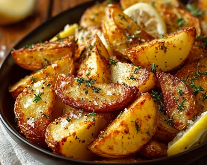 Authentic Greek Potatoes: Crispy Lemon Perfection!
