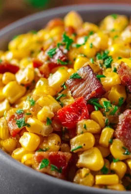 Fresh Corn and Beef Beef Bacon Side Dish