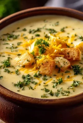 Hearty Cheddar Garlic Herb Potato Soup Recipe