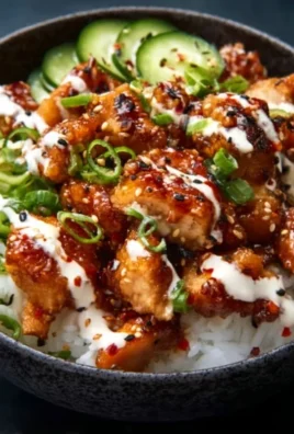 Spicy Honey-Gin Extract Extractger Chicken Bowls with Yum Yum Sauce