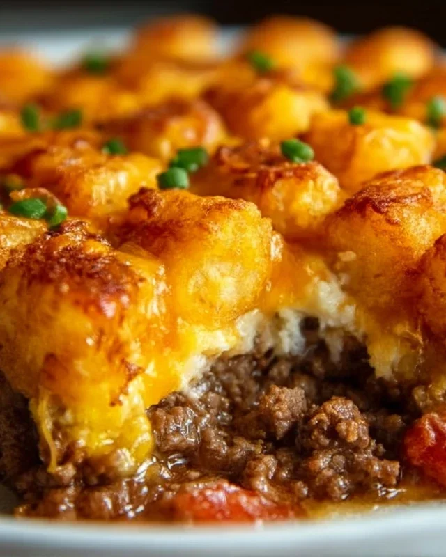 Tater Tot Casserole with Ground Beef