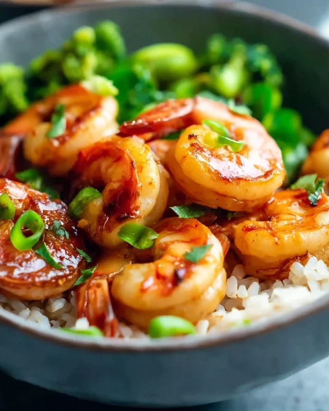 Honey Garlic Shrimp Bowls
