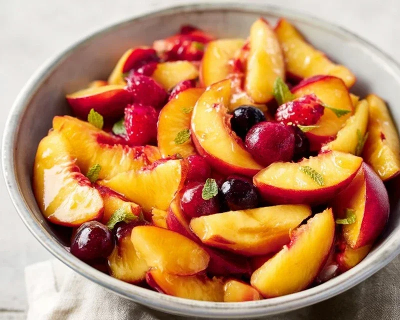 Summer Peach Fruit Salad