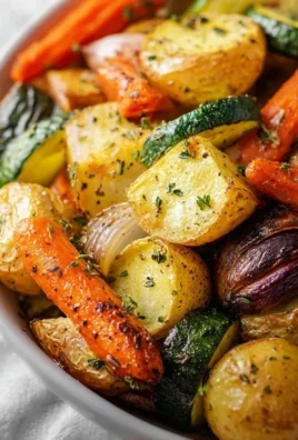 Garlic Herb Roasted Potatoes Carrots and Zucchini