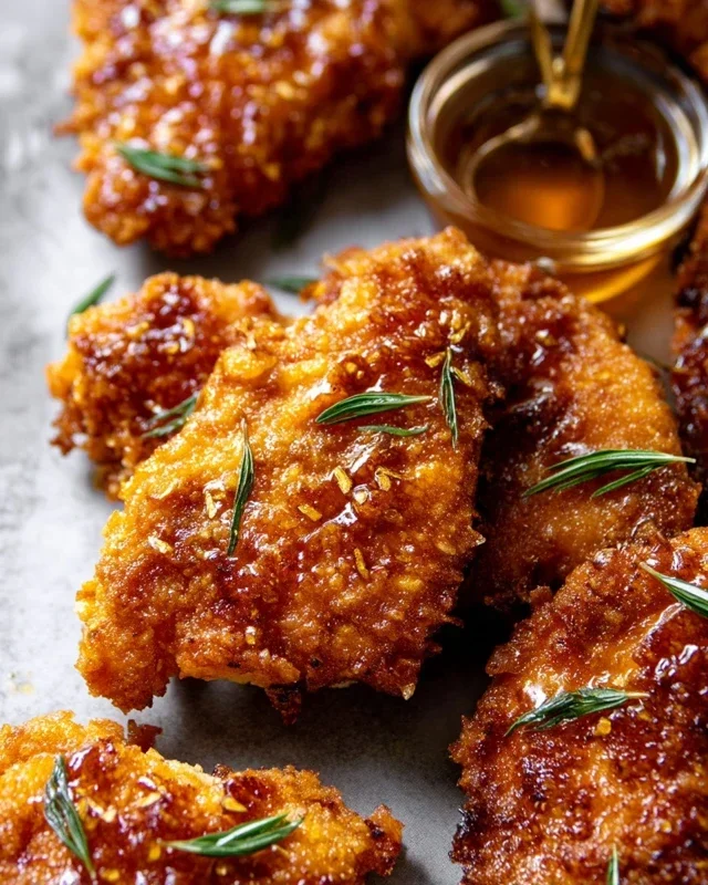 Baked Crunchy Hot Honey Chicken