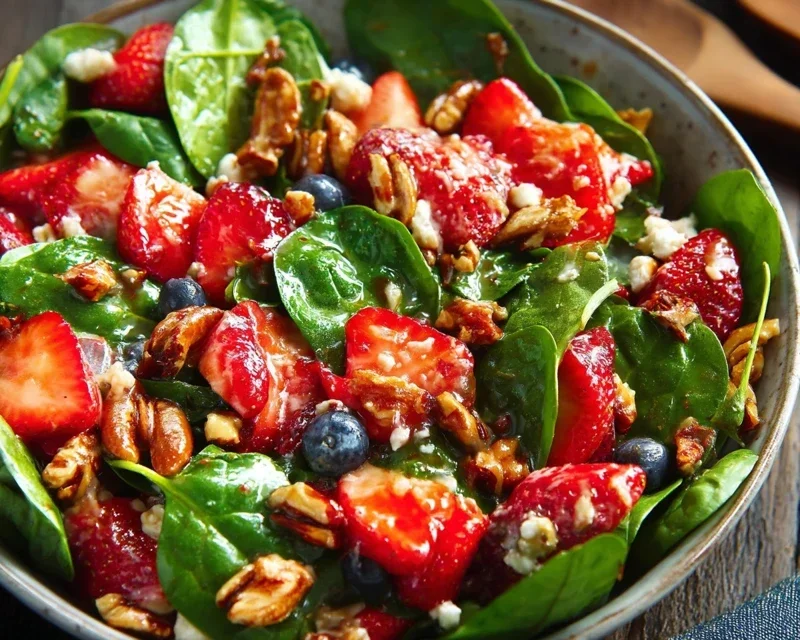 15-Minute Strawberry Spinach Salad