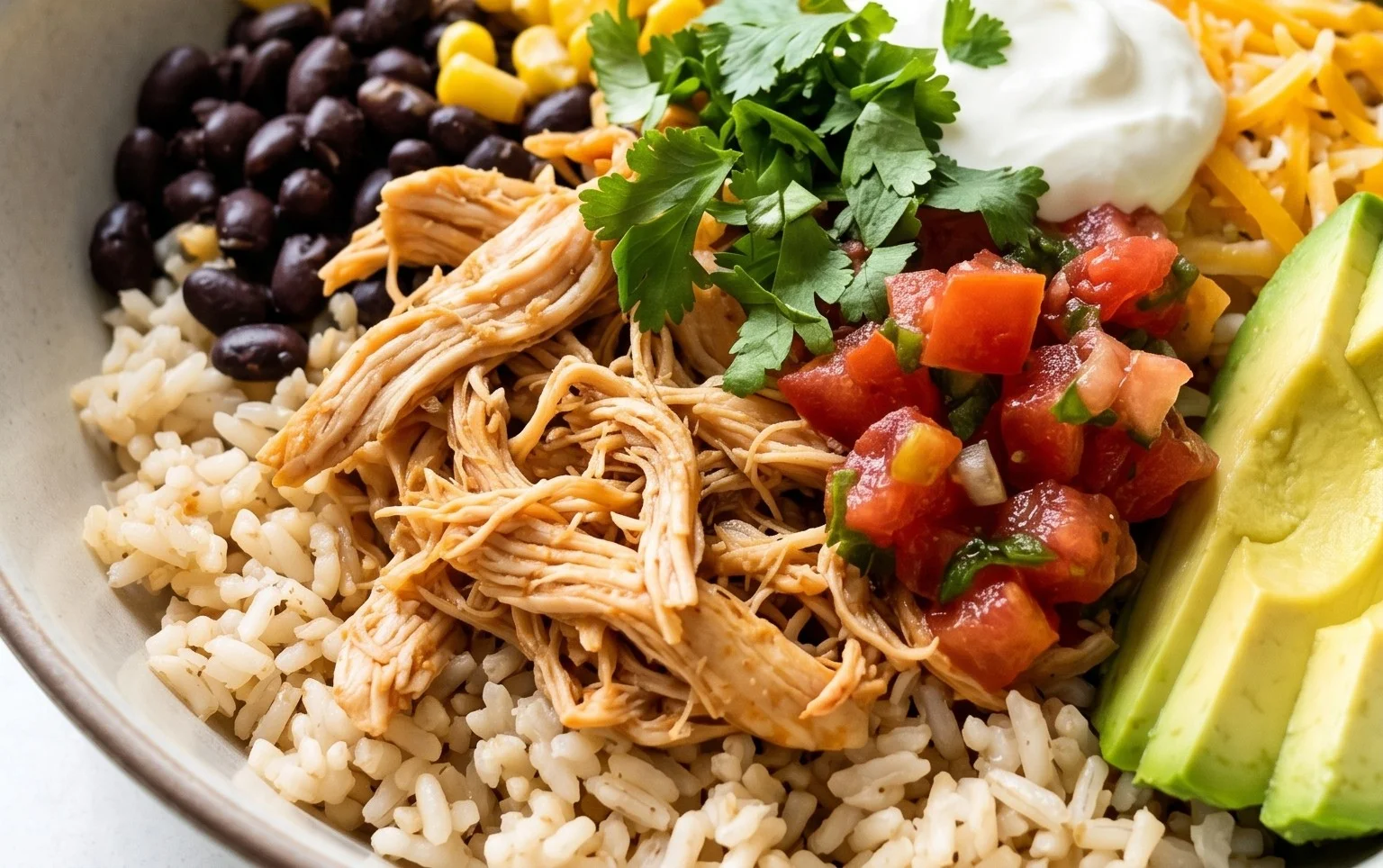 Slow Cooker Chicken Burrito Bowl