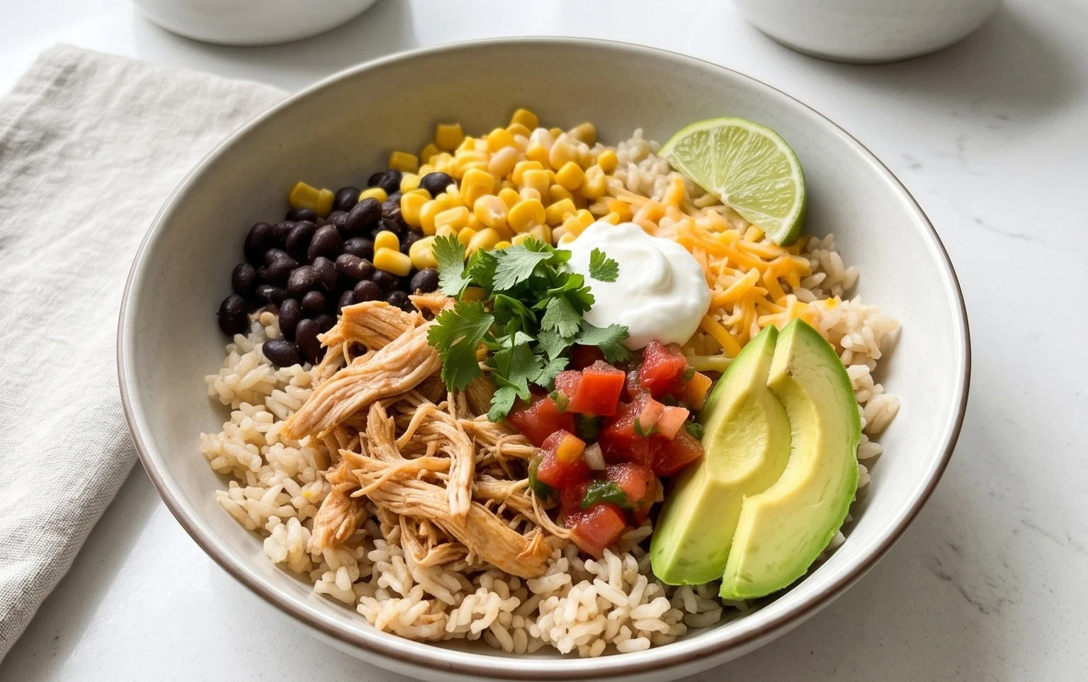Slow Cooker Chicken Burrito Bowl