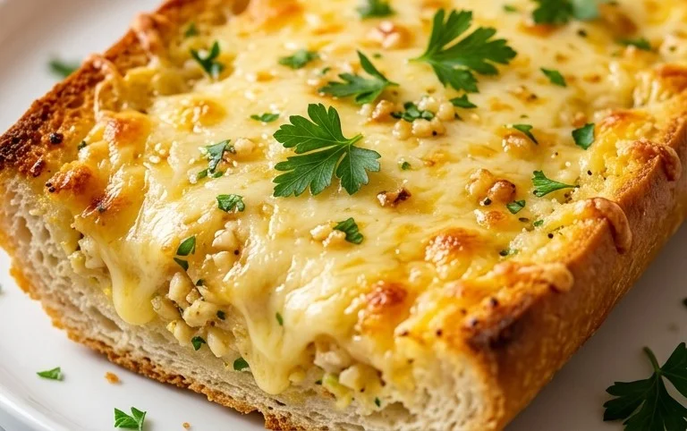 BEST CHEESY GARLIC BREAD RECIPE