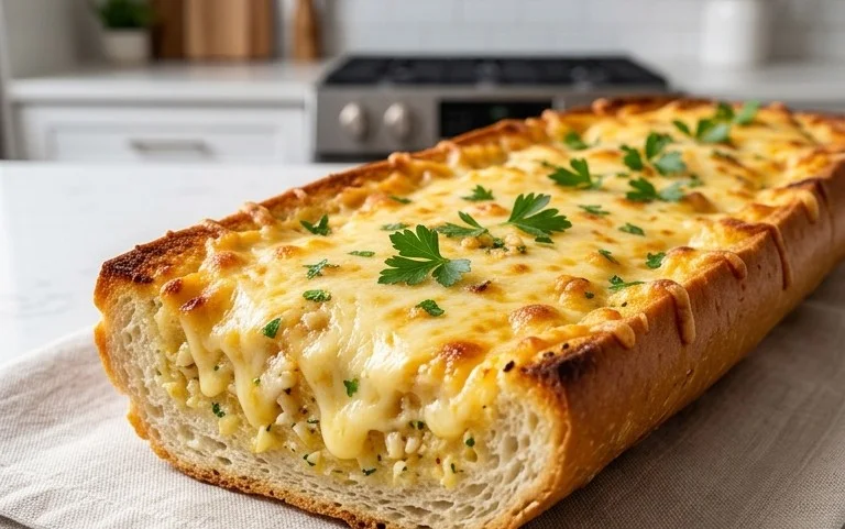 BEST CHEESY GARLIC BREAD RECIPE