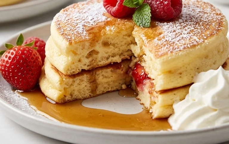Fluffy Japanese Soufflé Pancakes