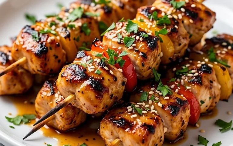 Air Fryer Chicken Skewers (VIDEO)