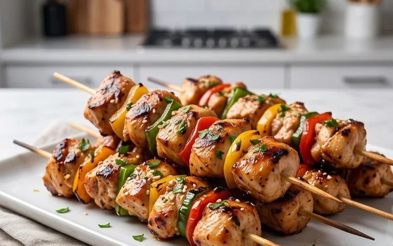 Air Fryer Chicken Skewers (VIDEO)