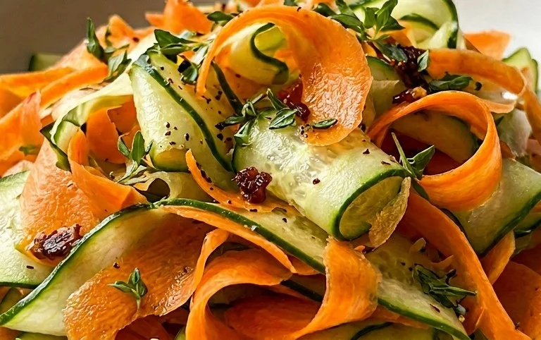 Carrot and Cucumber Ribbon Salad