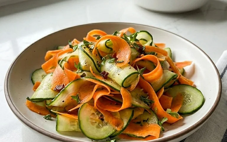 Carrot and Cucumber Ribbon Salad