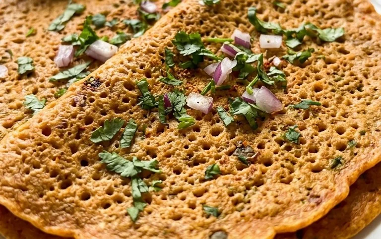 Masoor Dal Chilla | Savory Red Lentil Pancakes