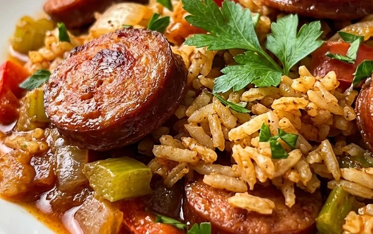 Cajun Sausage and Rice Skillet