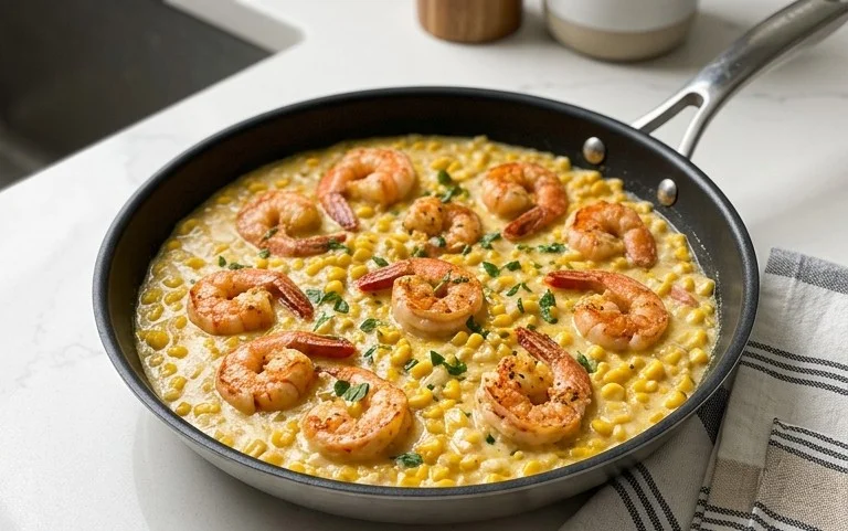 Shrimp and Creamed Corn (30 Minutes, One-Pan)