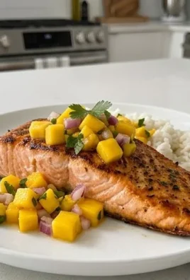 Grilled Salmon with Mango Salsa and Coconut Rice