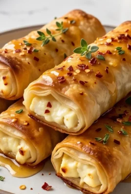 Indulgent Oven Fried Feta Rolls with Chili Honey Magic